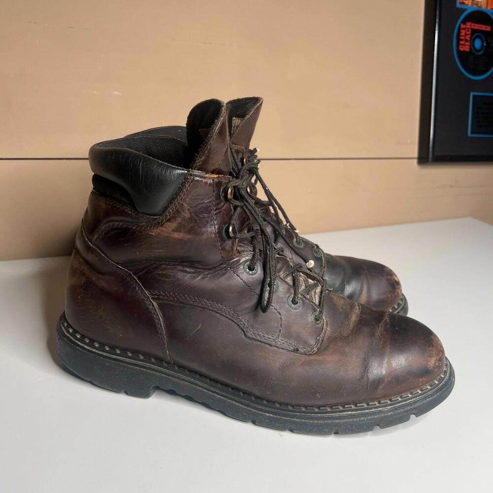 Red Wing Shoes 406 Brown Leather Work Boots Men’s US 13‎ EH Steel Toe USA Made